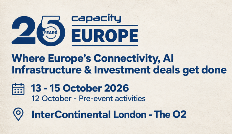 Capacity Europe 2026, 13 to 15 October at the InterContinental London The O2